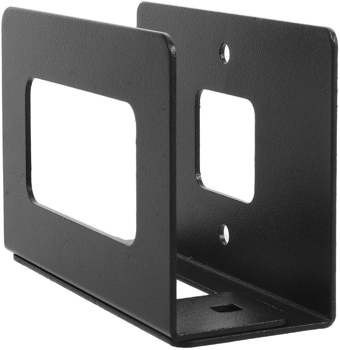 Zwarte metalen wandbeugel voor een weegschaal, B/D/H: 10 x 6,5 x 4 cm