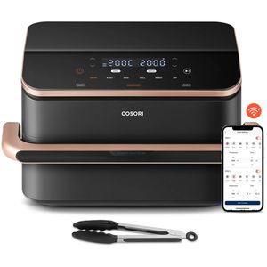 Cosori Heißluftfritteuse DualBlaze Twinfry, CAF-TF101S-AEUR, 6 Programme, 2800 Watt, schwarz, 10 Liter