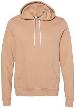 Bella + Canvas 3719 Sponge Fleece Hoodie in Heather Sand Dune size Large B3719, BC3719