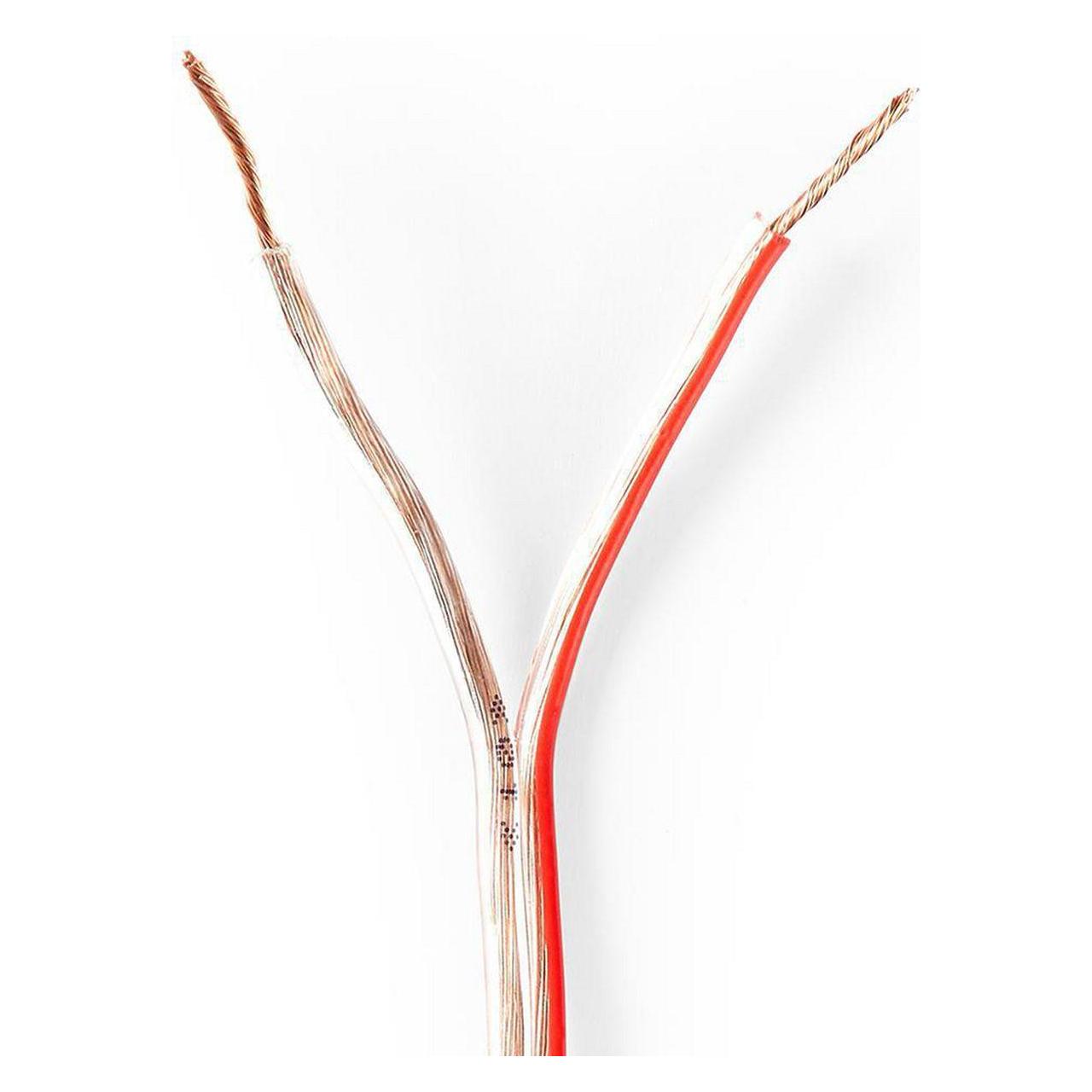 Nedis Lautsprecherkabel 2X 0.75 mm² CCA 15.0 m rund PVC Eingewickelt Unisex (15 m, 0.75 mm²) (CAGW0750TR150)