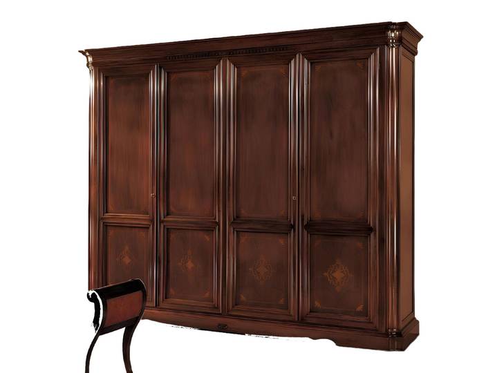 Xlmoebel Kleiderschrank Eleganter Kleiderschrank aus italienischer Möbel-Einrichtung (1-St., Kleiderschrank) Hergestellt in Europa