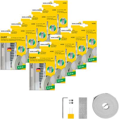 Reparatur-Set SCHELLENBERG "Rollladen Gurtfix für das Rollladensystem Mini", grau, 10 Stk., Reparatur-Sets, für alte Gurtbänder in unterschiedlichen Farben, 14 mm x 4,3 m