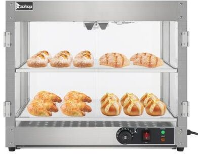 800W Two Layers Stainless Steel Tempered Glass Warming Cabinet
