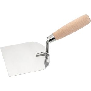 Böttcher-AG Maurerkelle aus Edelstahl, 100 mm Breite, mit Holzgriff, Stukkateurkelle