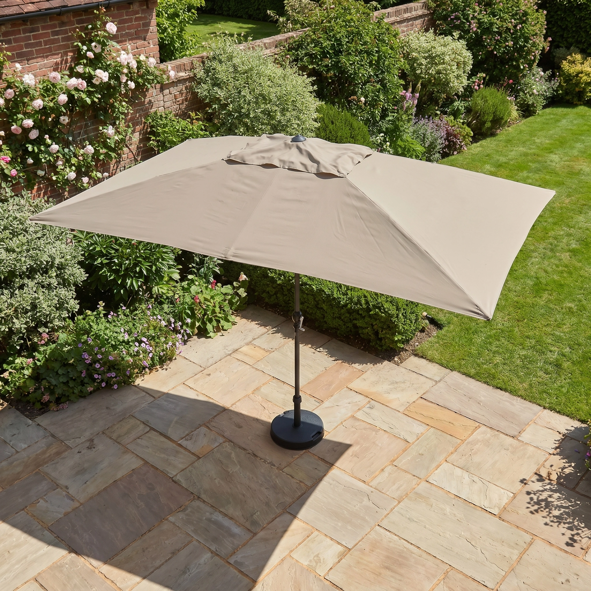 Harbour Lifestyle Triton 3m x 2m Rectangular Aluminium Parasol in Khaki