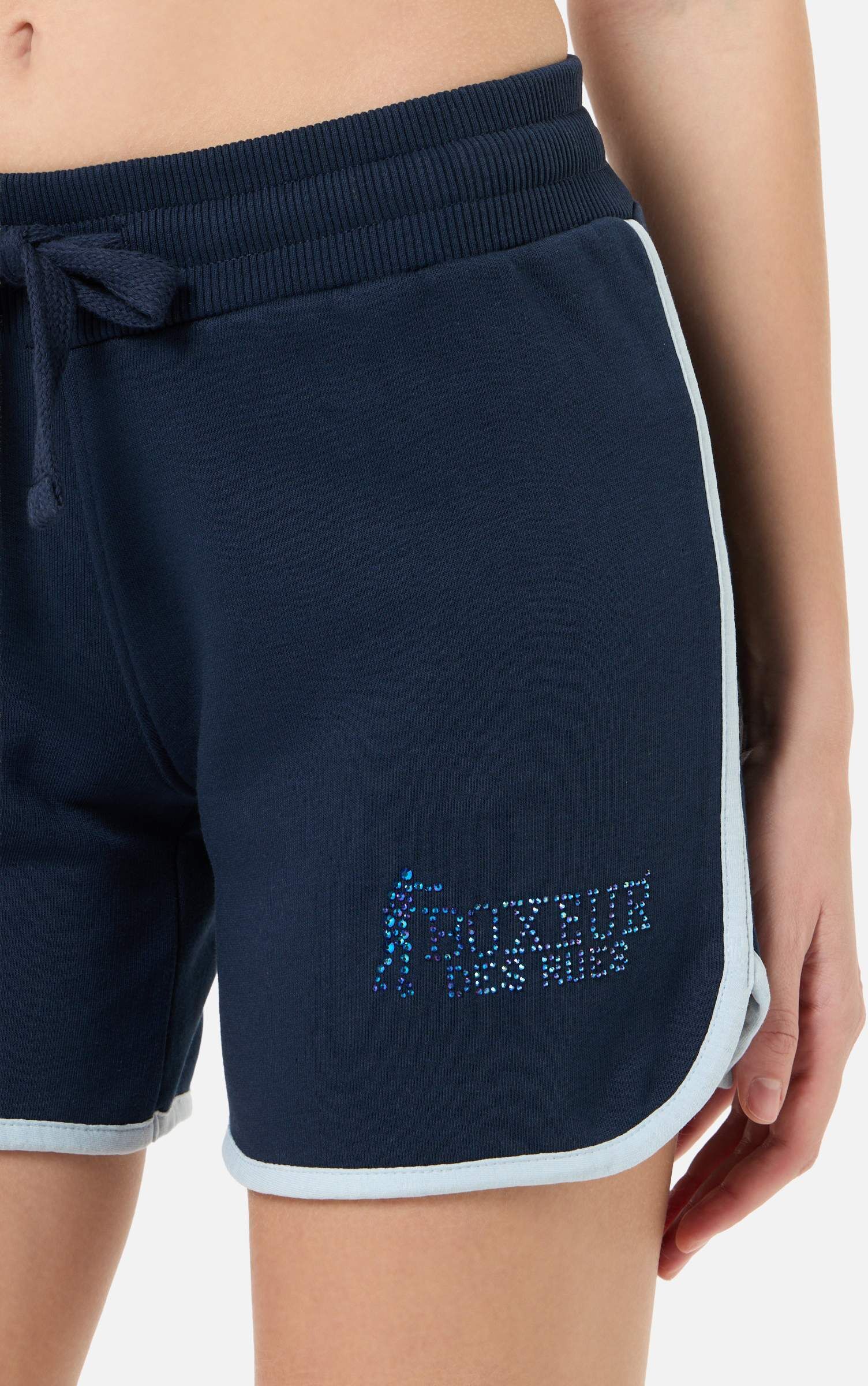 Shorts BOXEUR DES RUES "BOXEUR DES RUES Sweatshorts Micro", Damen, Gr. S, N-Gr, blau, Obermaterial: 70% Baumwolle CO. 30% Polyester PES., Hosen Shorts blau S, N-Gr