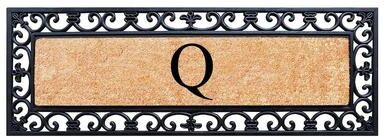 "A1 Home Collections Exclusive Hand Crafted Myla Monogrammed Entry Doormat, 18"" x 48"""