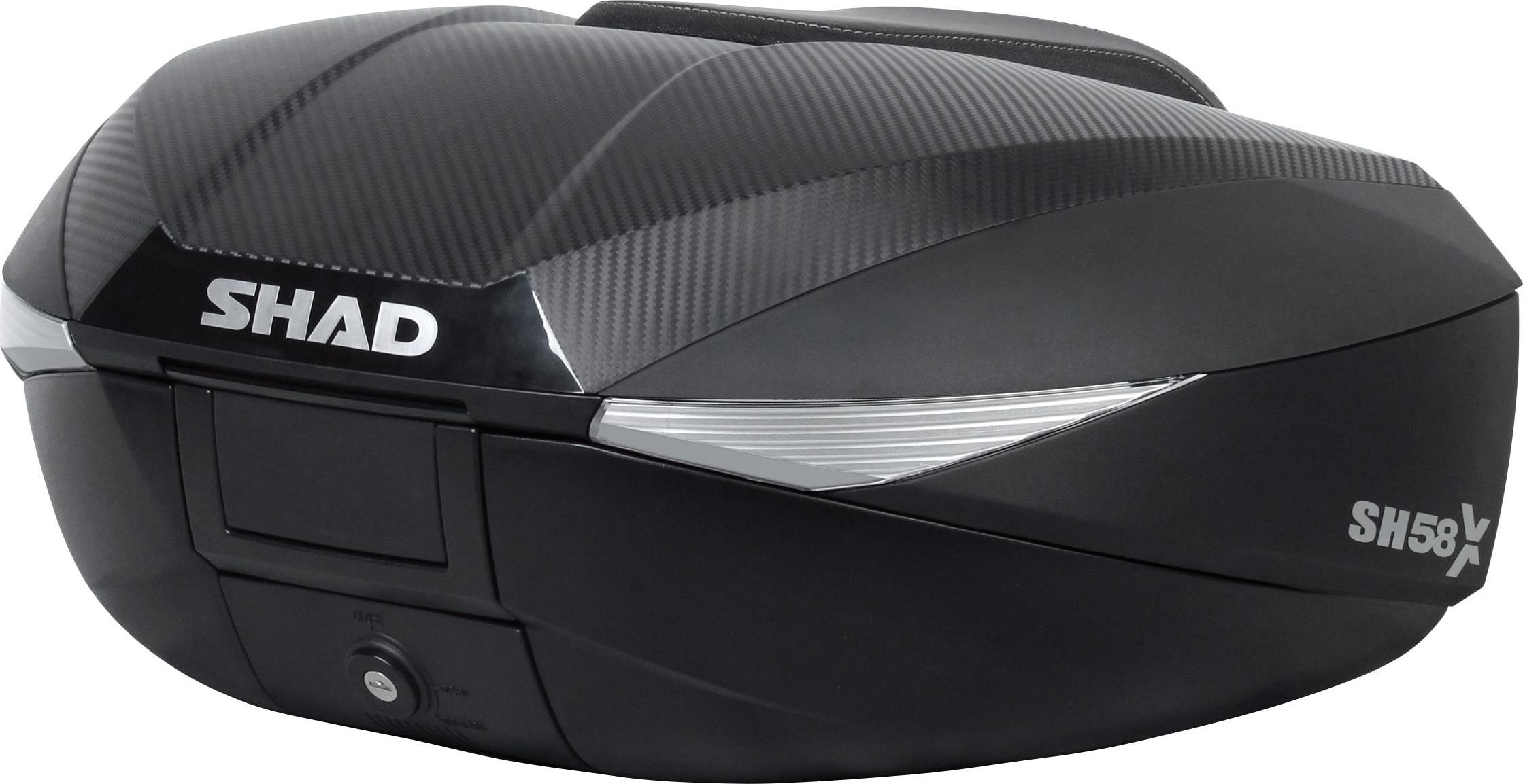 Shad SH58X Topcase Carbonlook, 46-58L, Höhenverstellung, Smart-Lock