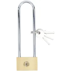 BGS DIY 3103 Messing Vorhängeschloss extra hoher Bügel 40mm