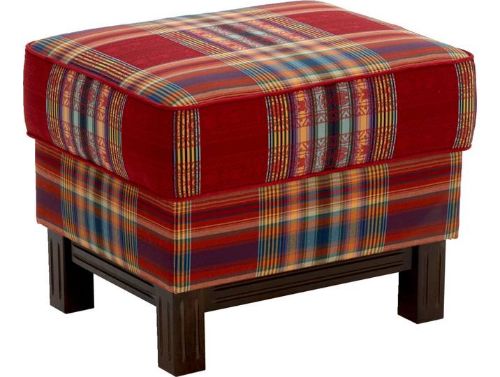 Hocker OXFORD, rot, Stoff