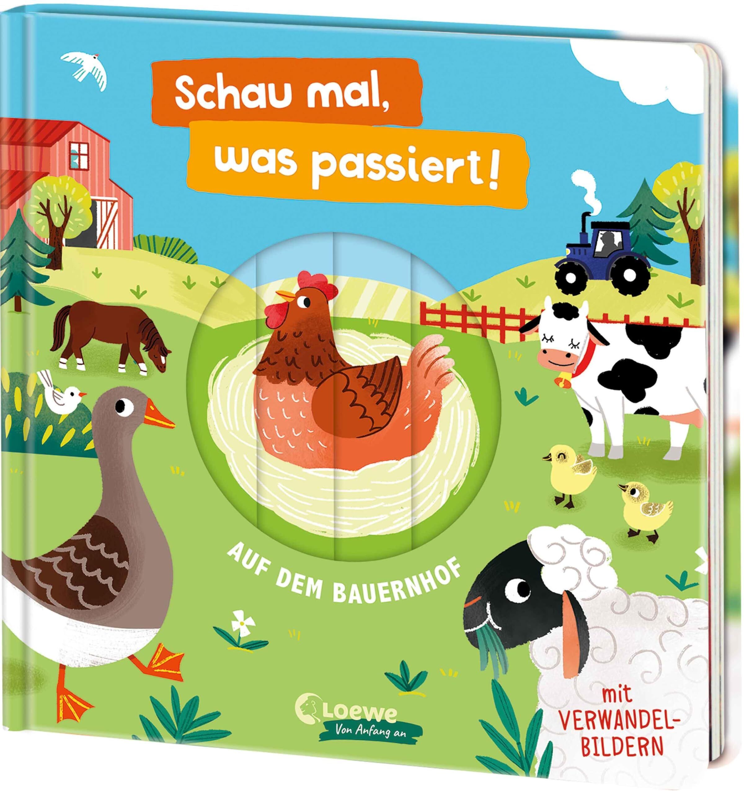 Schau mal, was passiert! Auf dem Bauernhof: Pappbilderbuch mit vielen Spielelementen ab 18 Monaten - Übt den Zusammenhang von Ursache und Wirkung - Mit Verwandelbildern - Preis vom 15.10.2026 23:06:25 h