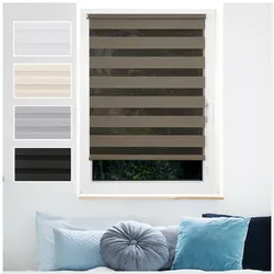 Ondeco Doppelrollo Just Klemmfix  Seitenzugrollo Blickdicht Klemmfix Farbe: Braun, Größe: 100x160 cm