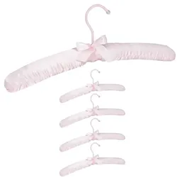 Relaxdays Kleiderbügel Set Satin Rosa
