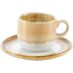 Espressotasse mit Untertasse Saturn Beige ca. 90ml