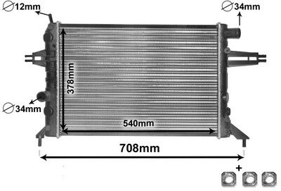 Van Wezel Kühler, Motorkühlung 37002272 Für Opel Gm