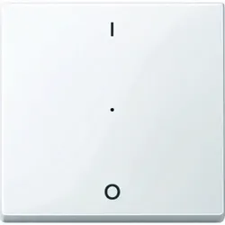 Merten System M Kontrollwippe, Schalter/Dimmer, aktivweiß, glänzend, Kennzeichen 0/1
