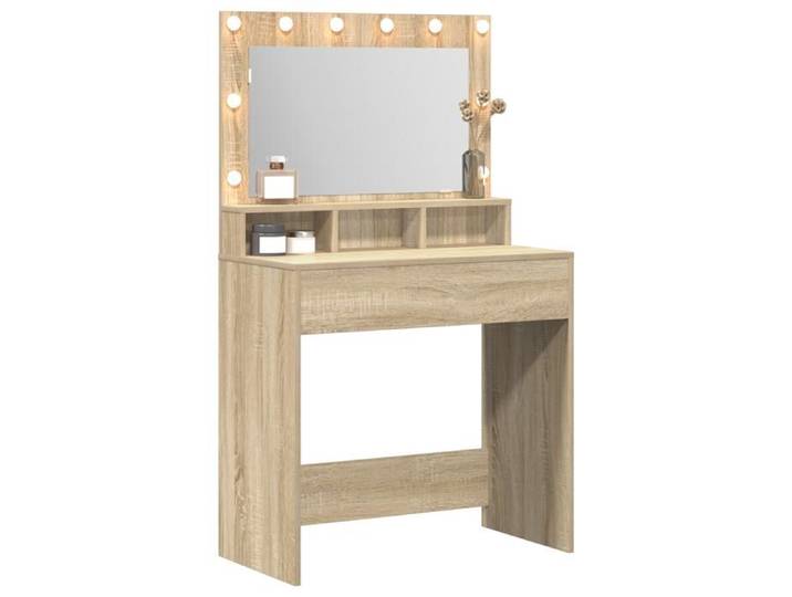 MGH - TOP coiffeuse/Table de maquillage - 1 femme - Chêne sonoma 79x41x135 cm - Bois d'ingénierie FR385