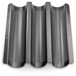 Baguetteblech KÜCHENPROFI BAKE (BHT 30x4x40 cm) - schwarz - BHT 30x4x40 cm