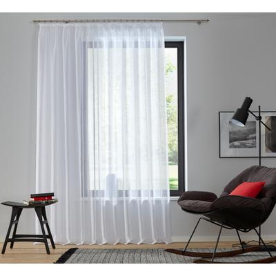 Gardine OTTO HOME "Gardine Dolly, Kräuselband, transparent" Gr. 9, weiß, B:300cm H:245cm, Polyester, Gardinen, Gardine, Bestseller, Store, extra Breite ab 3 Meter, Topseller
