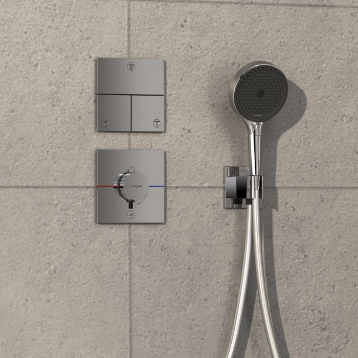 Hansgrohe ShowerSelect Comfort E Thermostat 15575000 Unterputz, für 1 Verbraucher und einen zusätzlichen Abgang, chrom