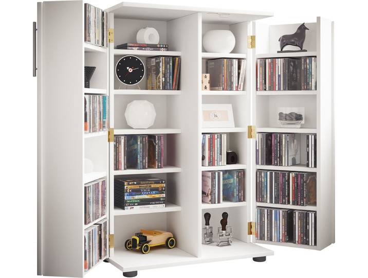 Houten CD DVD-standaard plank kabinet opslag staande plank staan Engalo XL