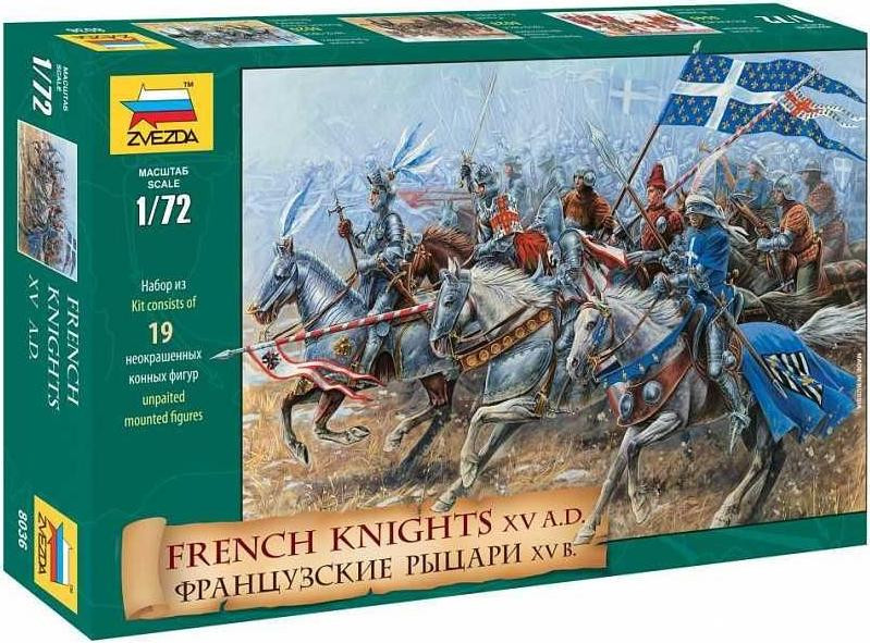 Zvezda Wargames (AoB) figuurtjes 8036 - Franse ridders heruitgave (1:72)