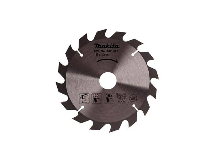 Makita D-03903 Lama Sega Circolare Standard T.C.T. 185x30mm 16T Legno