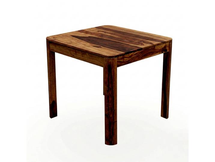 Esstisch Sheesham massiv 80 x 80 x 76 cm dunkelbraun
