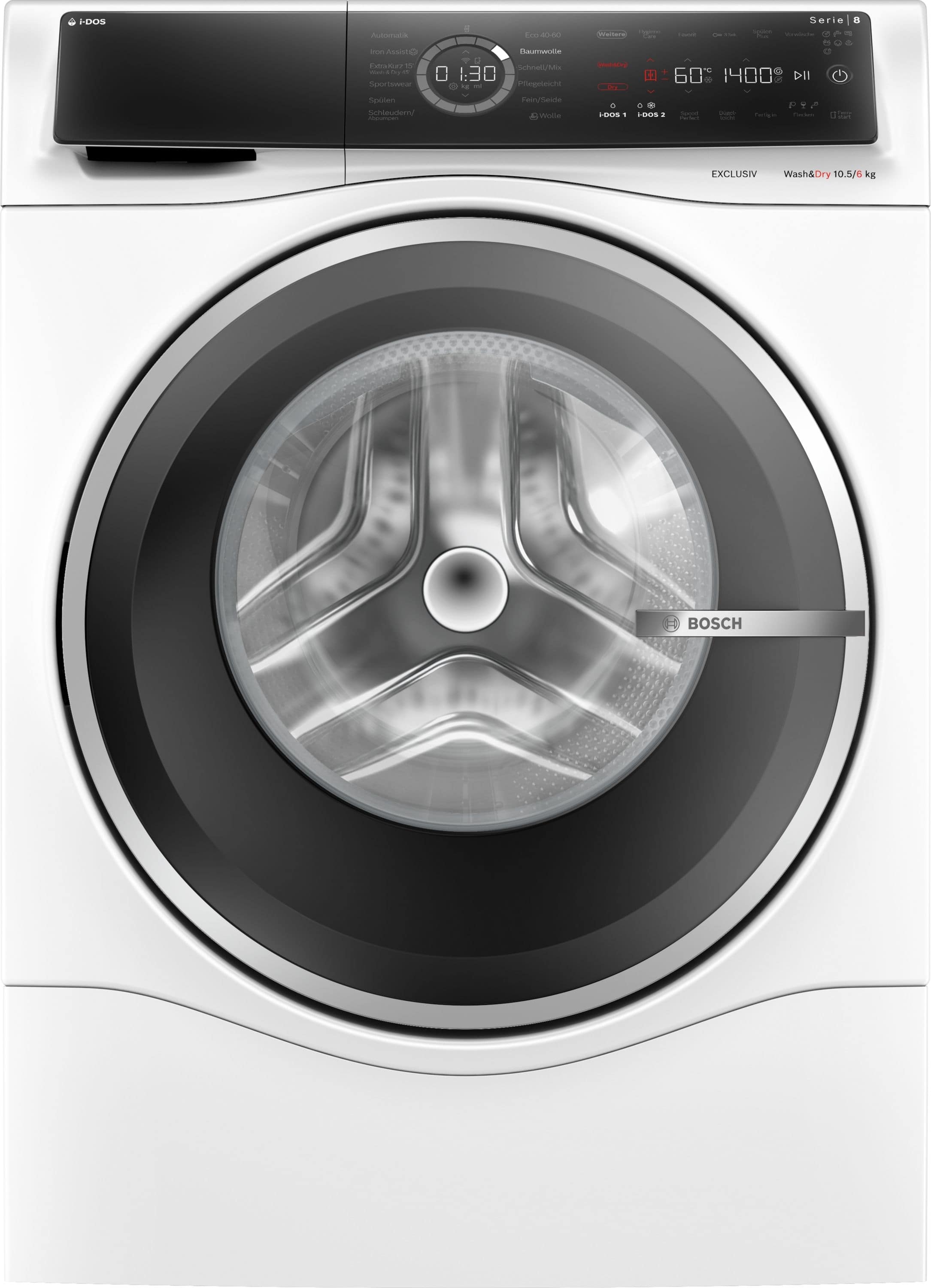 Bosch Serie 8 WNC254A90 10,5 kg 6 kg Waschtrockner 1400 U/min