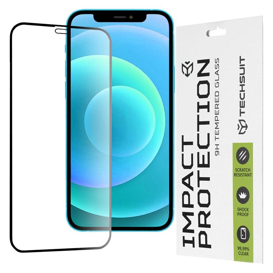 Techsuit - 111D Full Cover / Full Glue Glass - iPhone 12 / iPhone 12 Pro - Black (Apple iPhone 12, Apple iPhone 12 Pro) (56338559)