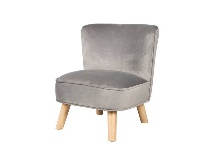 roba® Sessel Lil Sofa, Kindersessel, bequemer Sessel mit Holzfüßen & Samtstoff