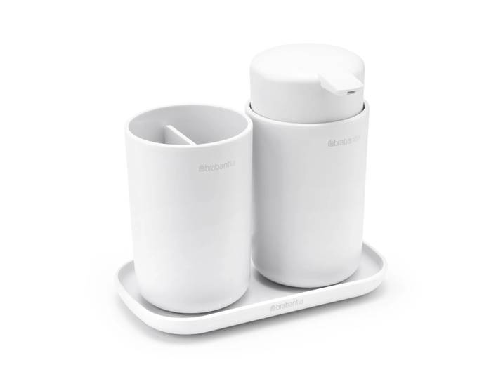 Brabantia Ensemble d accessoires pour la salle de bain ReNew de Brabantia 3 pièces Blanc'