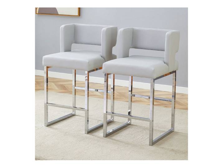 i@home Bistrostuhl 2-Pack-Barstühle im nordischen Stil mit modernem quadratischem Design (2er-Set), Leicht zu reinigen