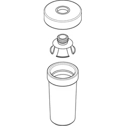 Hansgrohe Keramikbehälter Lotionsspender , 98543000 98543000