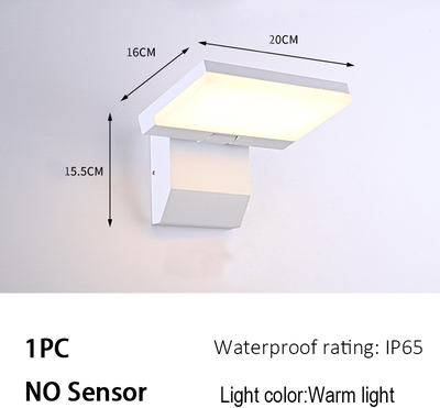 Multisell Products Hub LED Waterproof Sensor Wall Lights For Balcony, Corridor, Indoor, Garden 1pc No Sensor warm Light
