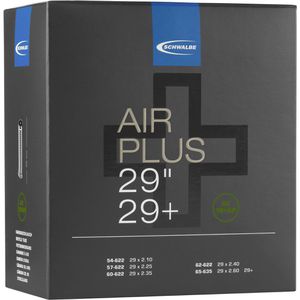 Schwalbe Fahrradschlauch Air Plus AV19+AP 29+ Zoll, 40mm AV-Ventil, für MTB, Reifenbreite 54-65mm