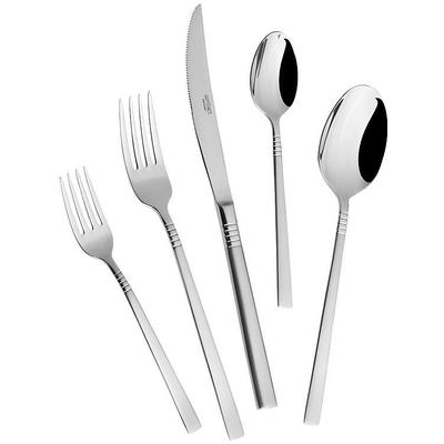 Besteck-Set MULEX "Elfaso matt", silber (silberfarben), 60 Stk., Edelstahl, Essbesteck-Sets