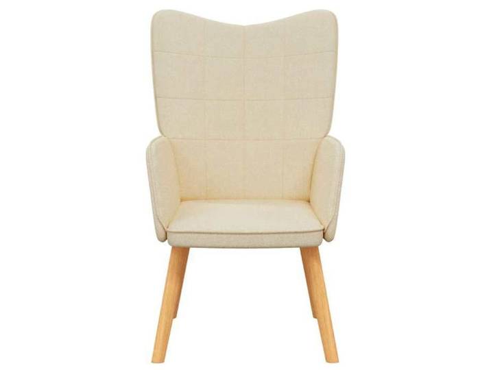 Chaise de relaxation - - Crème - Tissu polyester - 61 5x69x95 5 cm - Mousse rembourrée - Cadre en acier