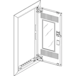 ABN GBRU14TM Blendrahmen + Mediatür 1x4 für UP-Feldverteiler, 1x4-reihig