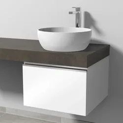 Sanipa 2morrow Waschtischunterbau mit 1 Auszug, Breite 50 cm, Weiß-Glanz, L232078 L232078