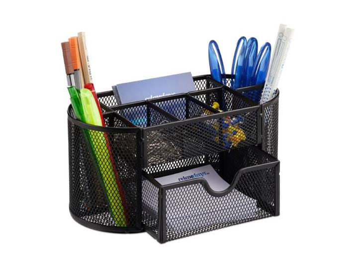 Relaxdays Schreibtischorganizer mit Stifthaltern