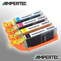 4 Ampertec Tinten ersetzt Canon CLI-571XL Multipack KCMY CLI-571XLKIT
