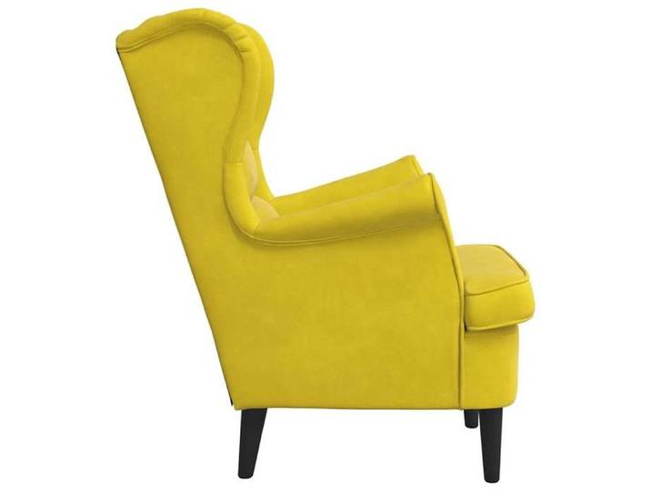Fauteuil Jaune moutarde Velours_2 ans garantie_28634