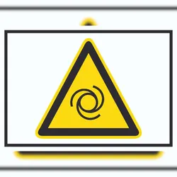 HB-Druck Achtung Automatischer Anlauf Symbol A6 (105x148mm) Schild