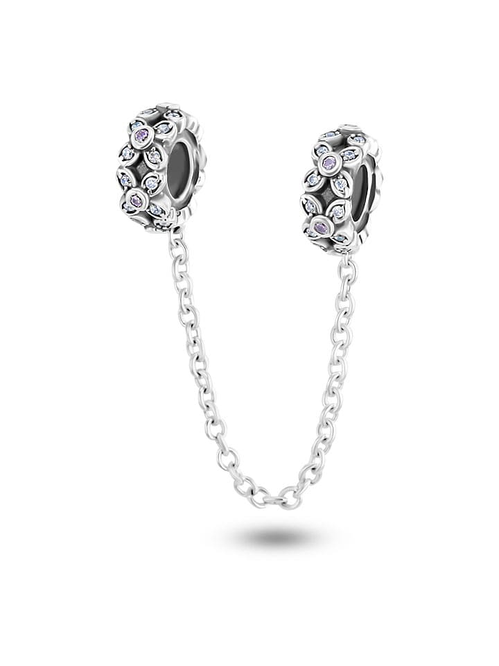 CHARM'S Silber-Sicherheitskette mit Kristallen - onesize