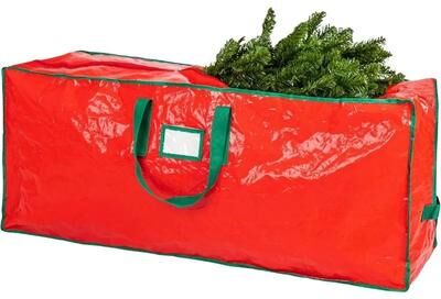 Uplift Treasures Christmas Tree Storage Carry Bag red 122x38x51