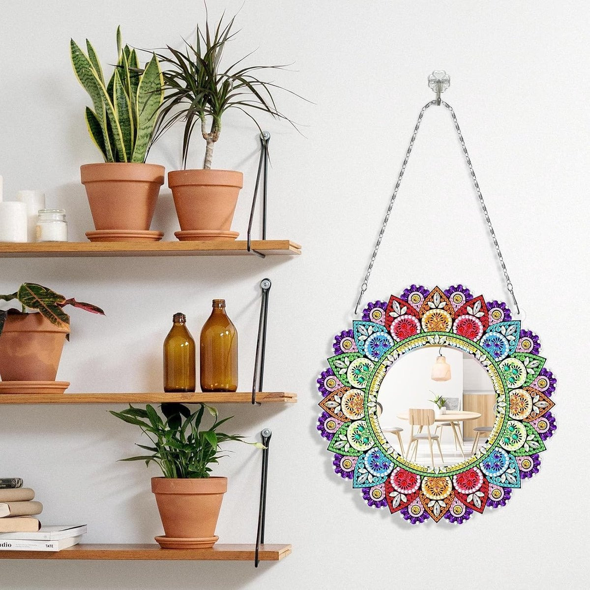 Creatief DIY Diamant Schilderij Spiegel voor Volwassenen - Wanddecoratie voor Thuis