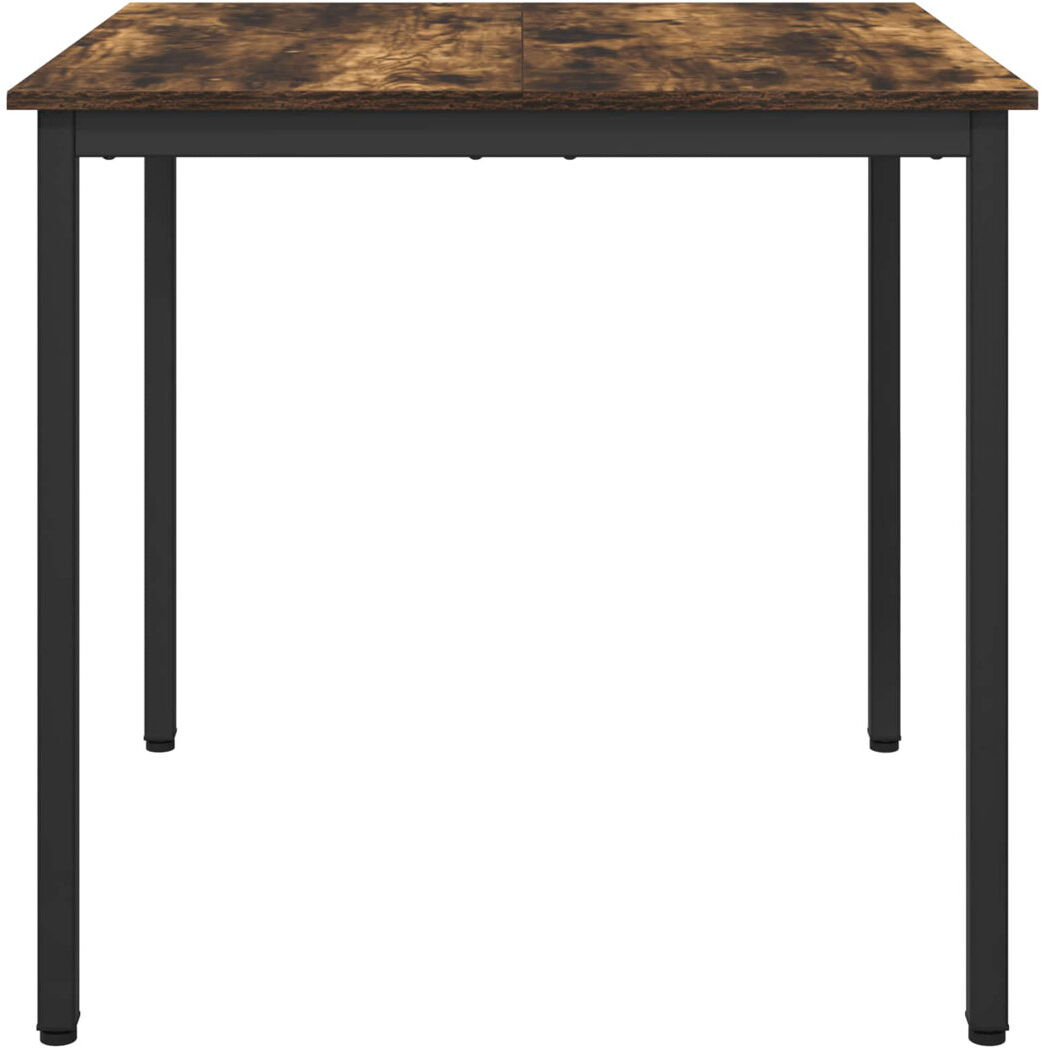 Metro Metal Base Dining Table Walnut 75cmH x 80cmL x 80cmW