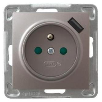 Ospel Einzelsteckdose Impresja GP-1YZPUSB (GP-1YZPUSB/m/23)