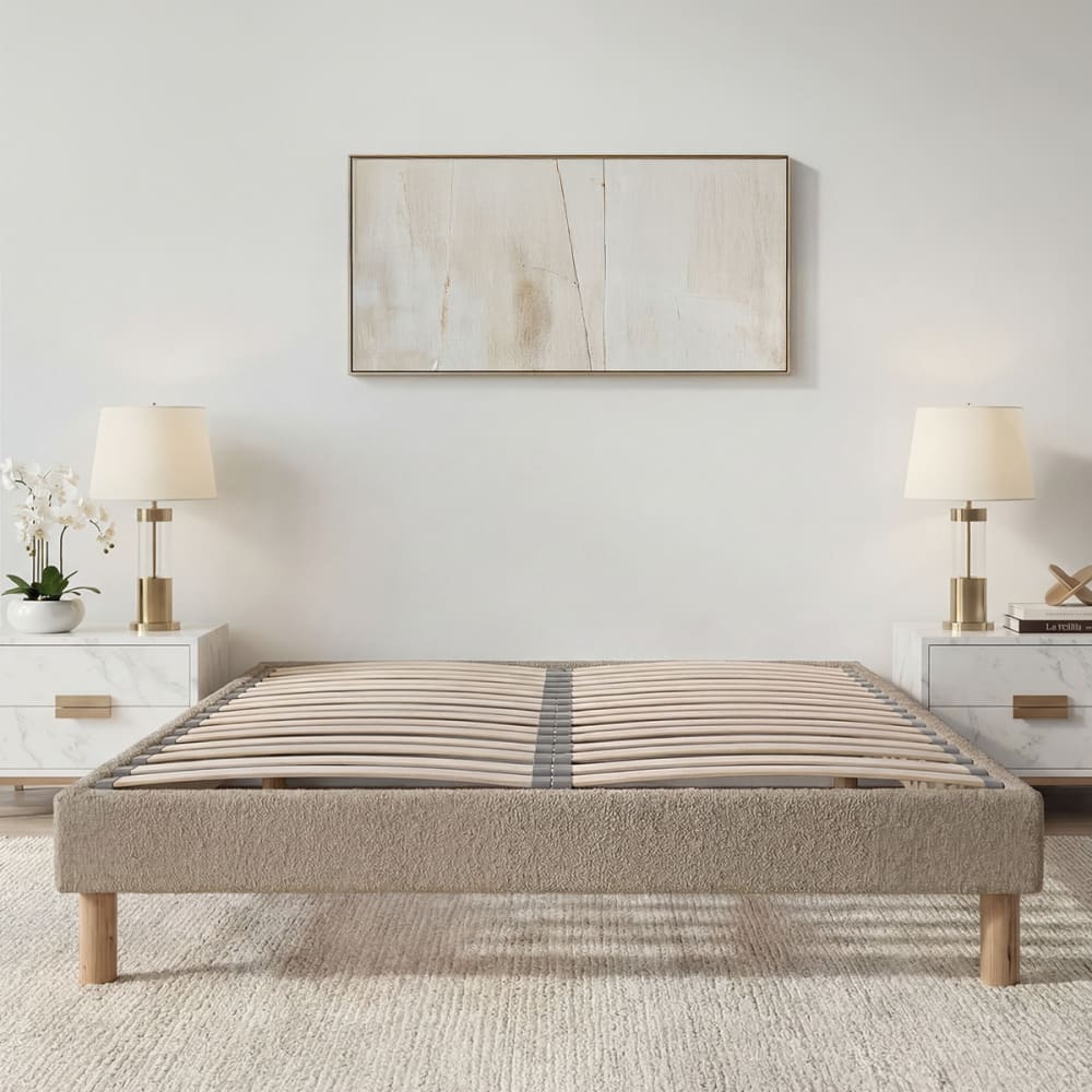 Maison Aubertin Sommier en kit taupe 180x200 Taupe 200x31x180cm